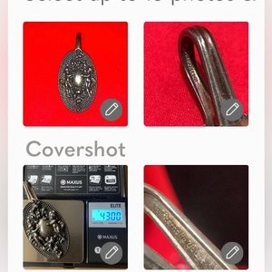 1847 ROGERS BROTHERS 43g STERLING SILVER BROOCH PENDANT PIN ETERNALLY YOURS ‘LS’